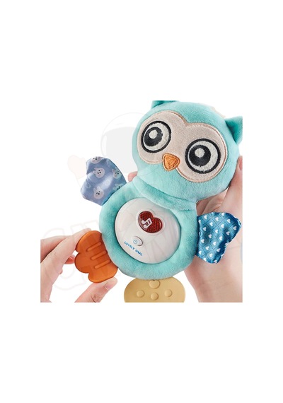 Cayenna Işıklı Ve Sesli Bebek Baykuşu Soft Peluş Yumuşak 15 Cm Bebek Oyuncak Baykuş Kaşıyıcılı