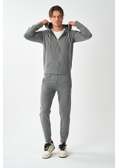 Dechers Tech Fleece Double Face Kapüşonlu Erkek Eşofman Takım E213-9 Antrasit