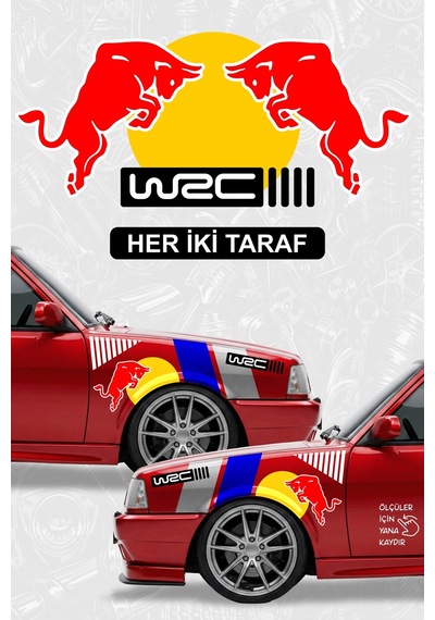 Red Bull Wrc Ön Çamurluk Sticker Seti Çift - 864812114
