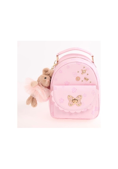 Myballistore Coquette / Fairycore Tarzı Balerin Tavşanlı Özel Tasarım Çanta 25x20cm pembe
