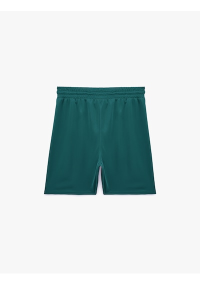 Koton Straight Fit Cepli Beli Bağcıklı Spor Şort Teal 6sam40133nk Mavi