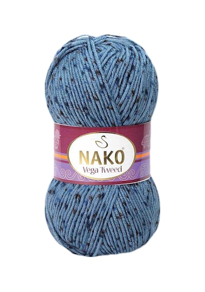 Tedar 5 Adet Vega Tweed Premium Akrilik El Örgü İpi Yünü No: 31764 Najmaddin (No:1) 8.5Cm X 10.5 Cm