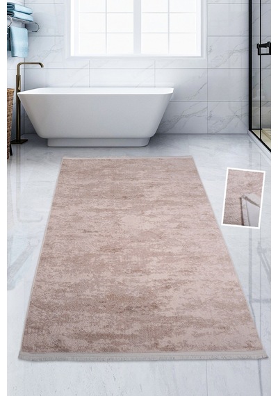 Nova Vizon 80x150 Cm Büyük Ebat Banyo Paspası Spor Saçaklı Vizon