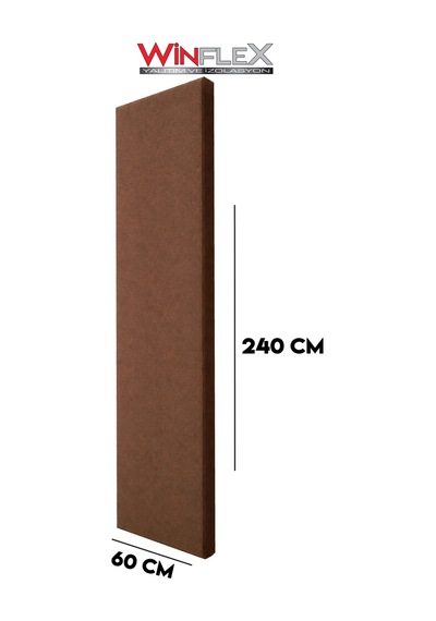 Akustik Kumaş Kaplı Panel-60x240cm Kahverengi