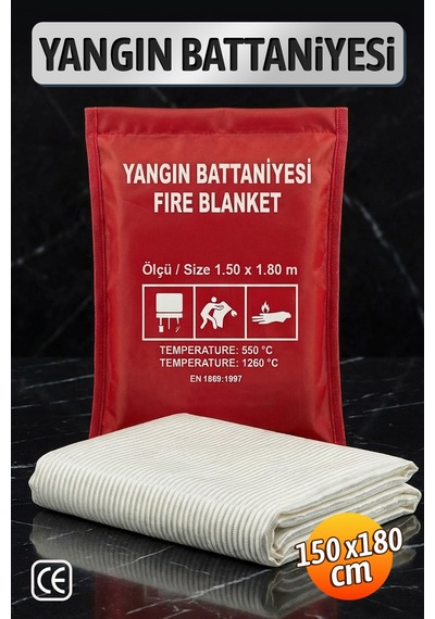 Yangın Söndürme Battaniyesi 150x180 Cm Ce Sertifikalı