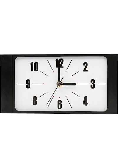 Fibrika Store Retro Station Duvar Saati - Minimalist Tasarım Siyah