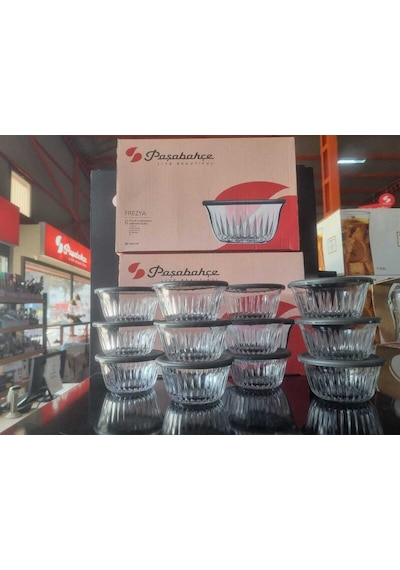 530146 Frezya Saklama Kabı Gri Kapaklı 12 Li Şeffaf
