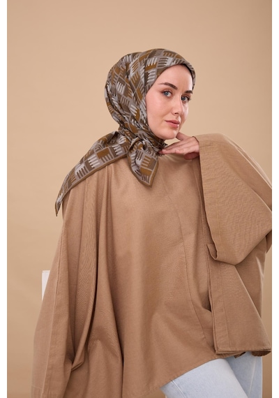 Silk Home Yaz Esintisi Eşarp 150001-03 Yeşil Gri, Kahverengi, Gümüş, Gri