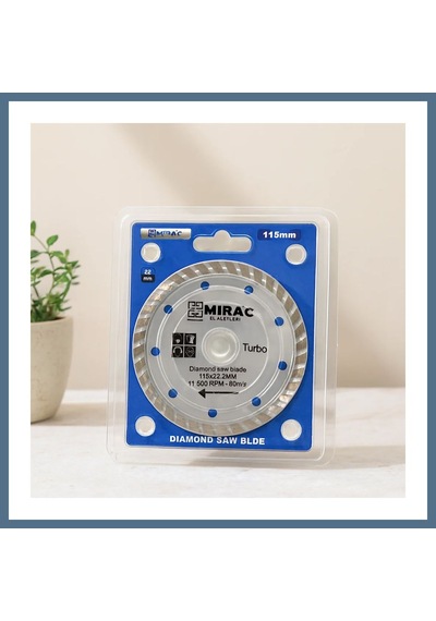 Buradabulabilirsin 115 Mm Mermer Kesme Diski 22.2 Mm İnce Turbo Bbz