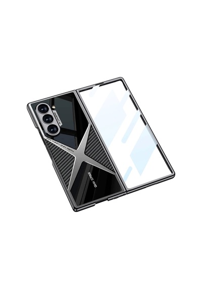 Galaxy Uyumlu Z Fold 6 Kılıf Ultra İnce Kamera Korumalı Pc + Karbon Arka Yüzey Redclick X-pro Kapak