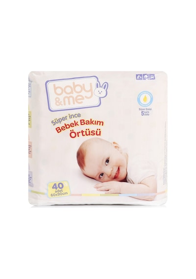 Baby Me Süper İnce Bebek Bakım Örtüsü 60 x 90 CM 40 Adet
