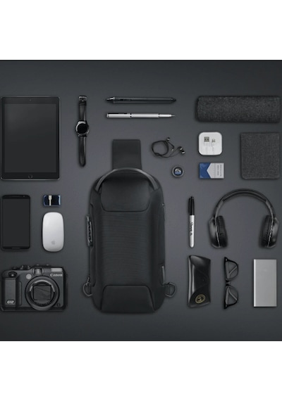 Mark Ryden Odyssey Mini Ek Kol Omuz Çantası İpad Tablet Uyumlu Şarj Kiti Mr7116 07 Gri Çok Renkli