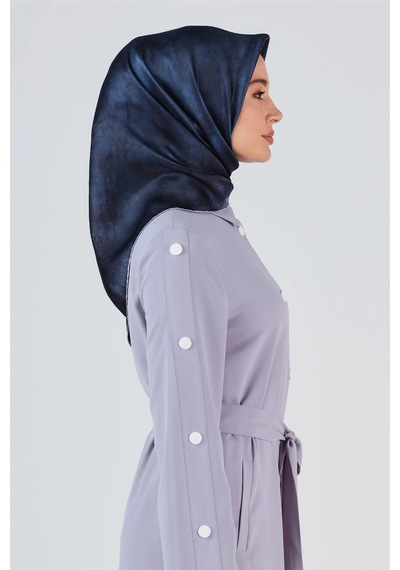 Armine İpek Eşarp Nostalji - 8333-82 Koyu Mavi Twill Koyu Mavi