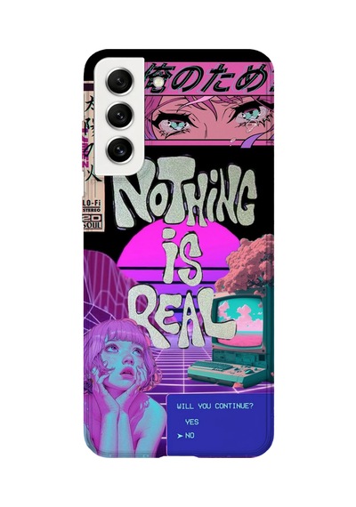 Samsung Galaxy S21 Uyumlu Baskılı Şeffaf Telefon Kılıfı Koleksiyon: Neondream District 2