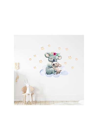 Annesi Yavrusu Sevimli Koala Duvar Sticker Seti
