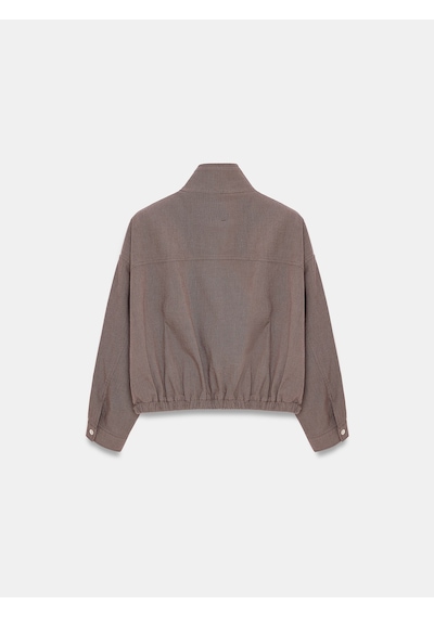 Dilvin 60828 Dik Yaka Bomber Ceket Kahve