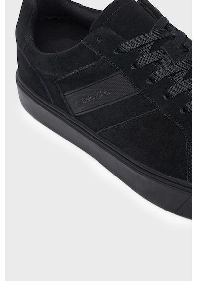 Calvin Klein Süet Logolu Sneaker Ayakkabı Erkek Ayakkabı Hm0hm02200 0gj Siyah