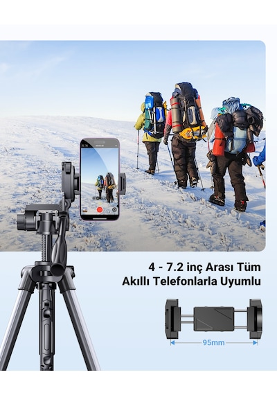 Ugreen Profesyonel 175cm Kamera Ve Telefon Tripodu ,360 Ayarlanılabilir Tripod Standı, 15187