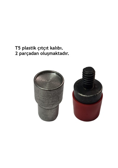 Tulumba Pres Ve Plastik Çıtçıt Seti. 12mm Plastik T5 Çıtçıt Seti - Mavi Pres
