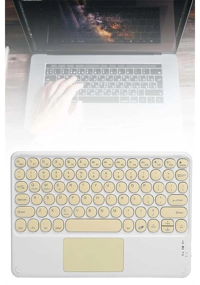 İthalat Profesyonel Wifi Q Klavye Bluetooth Klavye Touchpad 10.8 Inç