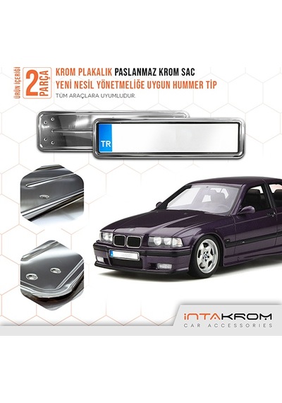 intakrom Bmw E36 Krom Plakalık - Hummer Tip 2 Adet