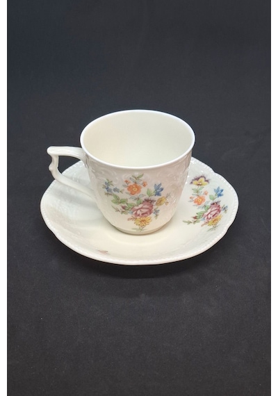 Classic Rose Collection Vintage Çay Fincanı 2 Parça 180 Ml Sarı-kırmızı
