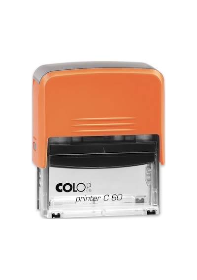 Colop Prınter C60 Turuncu Kasa Siyah Keçe - 37 x 76 MM