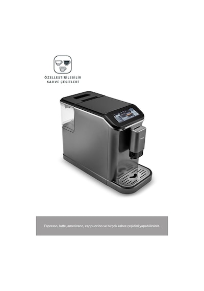 Homend Coffeebreak 5008H Kahve Öğütücülü,Süt Köpürtücülü,Dokunmatik Ekranlı Full Otomatik Espresso Makinesi