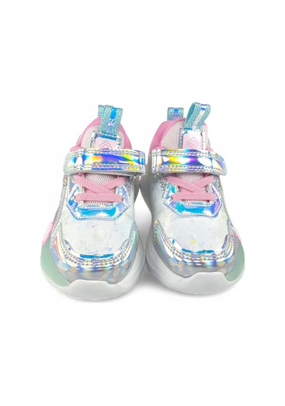 Pepino Unicorn Desenli Işıklı Bebe Çocuk Spor Ayakkabı Gümüş