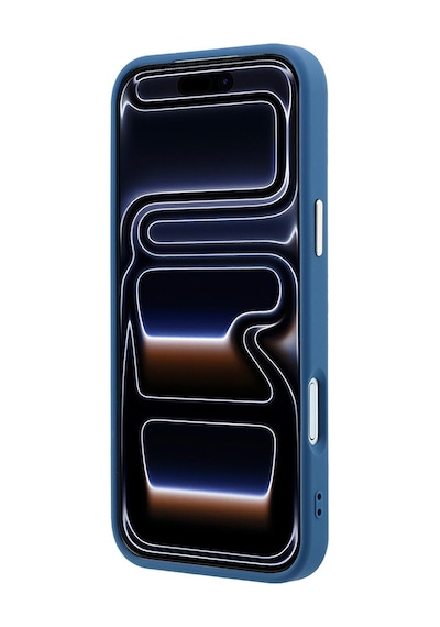 Apple iPhone Uyumlu 18 Pro Max  Kılıf Guess  Lisanslı 4g Büyük Taşlı Resin Logolu Pu Kapak Mavi