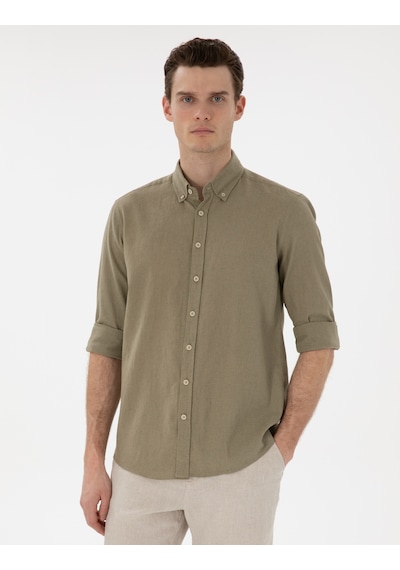 Pierre Cardin Erkek Haki Gömlek Desenli 50303245-vr027 Haki