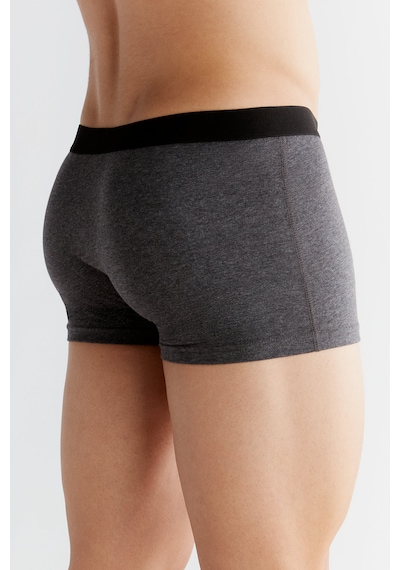 Albero Natur Gots Sertifikalı Organik Pamuk Erkek Trunk Boxer İç Çamaşırı Gri Melanj