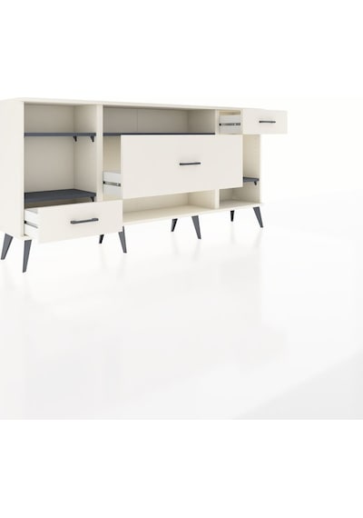 Arges Konsol 4 Raflı 3 Çekmeceli 176x30x83 Aytaşı-antrasit/aytaşı Antrasit/aytaşı Arges Konsol 4 Raflı 3 Çekmeceli 176x30x83 Aytaşı-antrasit/aytaşı Antrasit/aytaşı