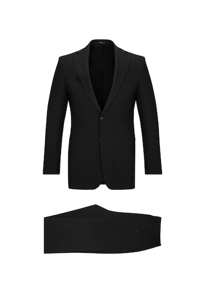 Hatemoğlu Siyah Slim Fit Mono Yaka Casual Takım Elbise 2963561 Siyah