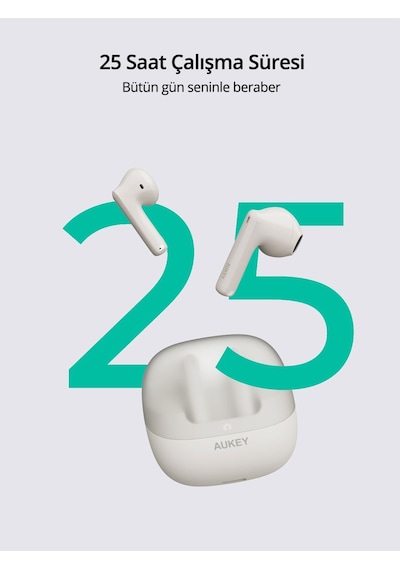Aukey Ep-m4-wh Kablosuz Kulak İçi Kulaklık - Beyaz