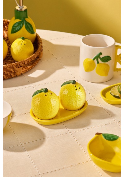 Karaca Lemon Tuzluk Biberlik 6,5 Cm Sarı