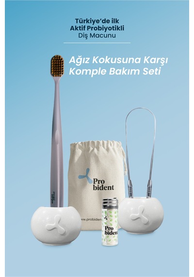 Ağız Kokusu Giderici Set-saf İpek Diş İpi+dil Temizleme Aparatı+spiral Konik Uçlu Diş Fırçası
