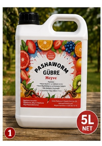 Pashaworm Meyve Konsantre Sıvı Gübre 5 L Meyve Ağaçları İçin
