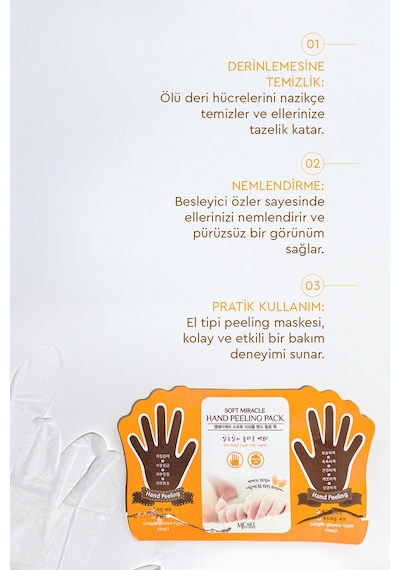 Mjcare Hand Peeling - Soyulan El Peeling Maskesi 3'lü