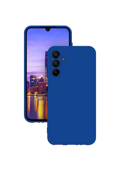 Samsung Uyumlu Galaxy A17 Kılıf Kamera Korumalı Silikon Rubber Arka Kapak Mavi