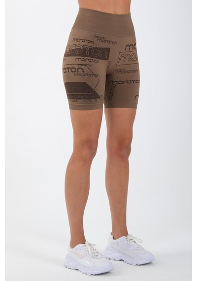Maraton Active Slimfit Kadın Koşu Kakao Şort 818015-kakao