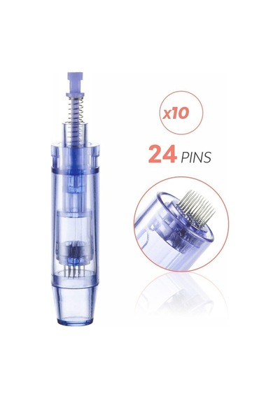 Dermapen Iğnesi- Mavi Kapaklı 24 Iğneli - 10 Adet
