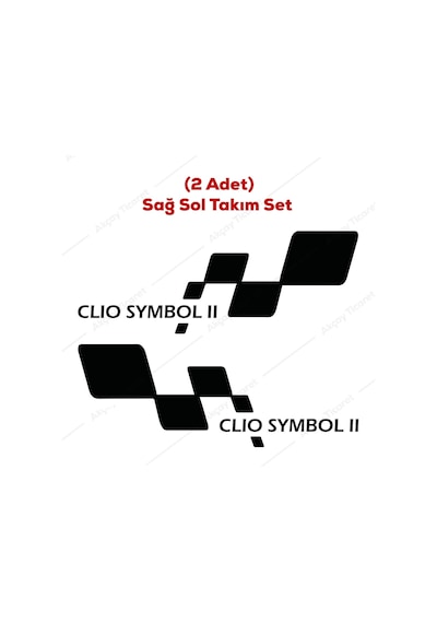 Symbol 2 Kapı Altı Sticker Clio Symbol 2 Sticker Araba Sticker