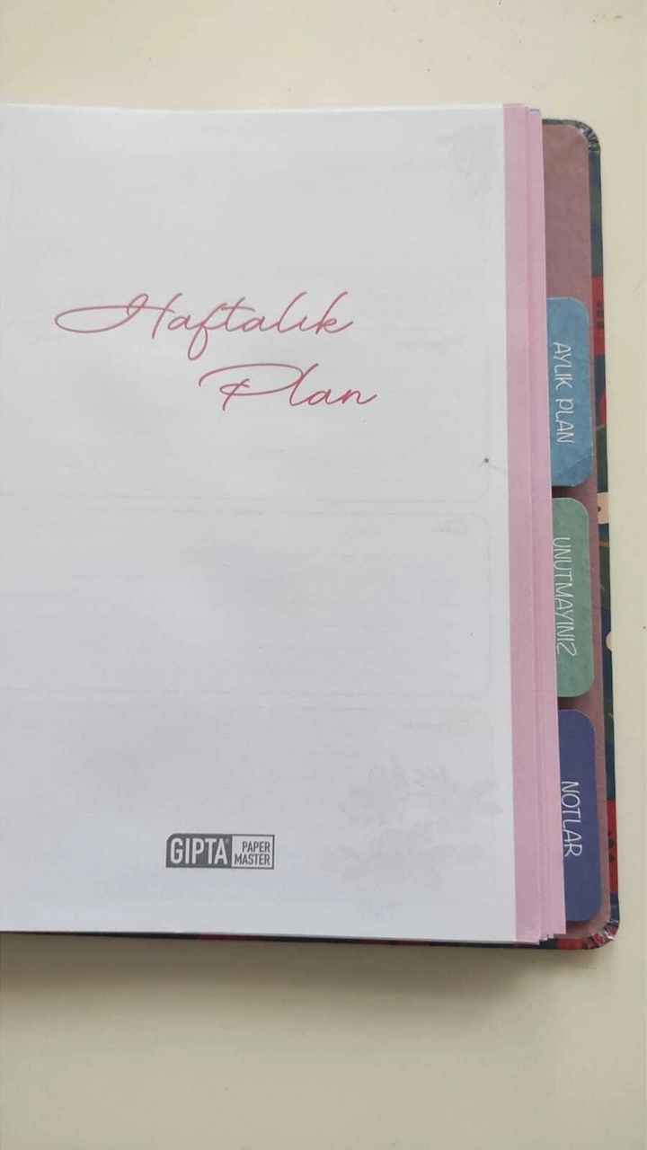 Günlük Haftalık Planlayıcı Defter Diğer
