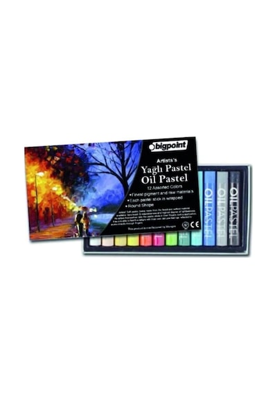 Artists's Yağlı Oil Pastel Boya 12 Renk Çok Renkli