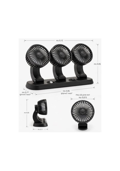 Çakmaklık Bağlantılı 12 Volt Dc Mini Araç Vantilatörü
