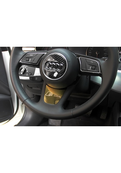 Audi A4 S Line Direksiyon Altı Krom Metal 3M Logo
