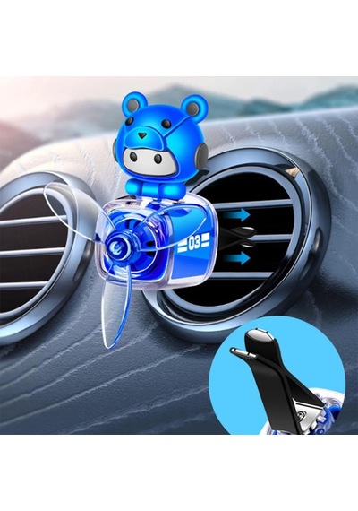 Pervaneli Klima Süsü Oto Koku Klipsi Siyah Uçaklı Mavi Pilot Hava Ferahlatıcı Maskot 1 Adet