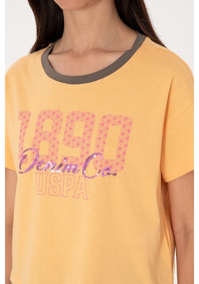 U.S. Polo Assn. Kadın Turuncu Bisiklet Yaka Tişört 50299732-VR202