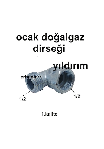 Ocak Dirseği Doğalgaz Dirsek 1/2 Fleks Bağlantısı